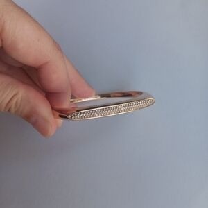 Michael kors Gold Tone Fashion Tribal Bangle Bracelet Pave Stones Retro